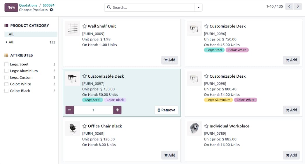 Odoo quotation