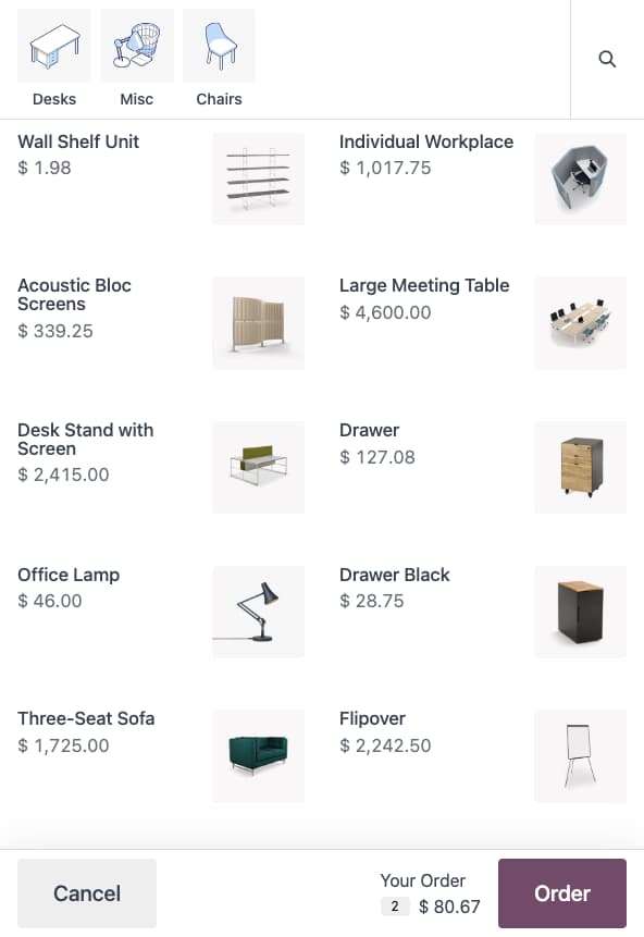 Self-order kiosk