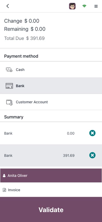 Self-order on mobile